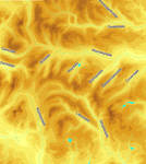 Contour map of the Yorkshire Dales