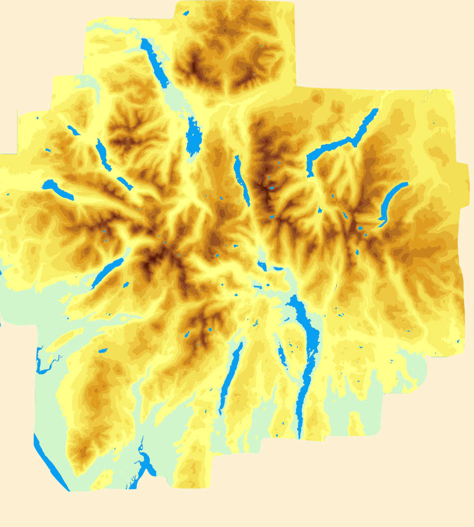 Contour Map of the Lake District 