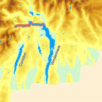 Map showing River Brathay