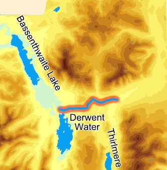 Map showing the River Greta