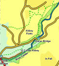 Map for walk along the Calder to the Abbey