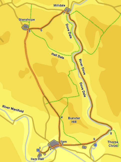 map of dovedale
