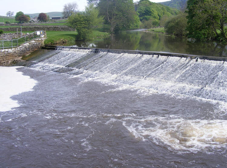 Weir in the Ribble at Langcliffe
