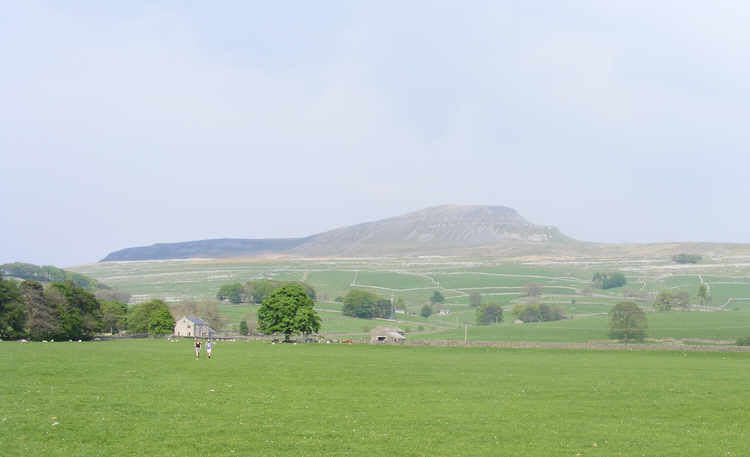 Pen-y-Ghent from the banks of the Ribble