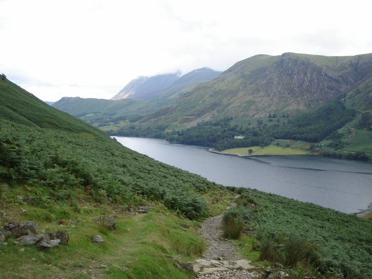 Buttermere seen from the path that leads up to Scarth Gap 