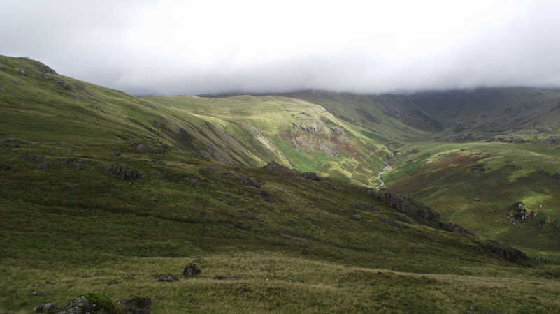 Valley of Nether Beck from head of Greendale Beck 