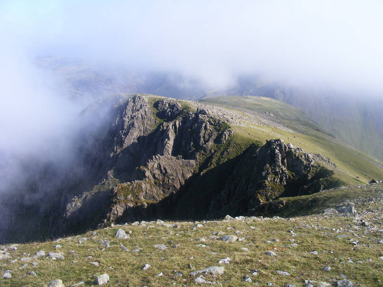 Crags below the summit of Pillar