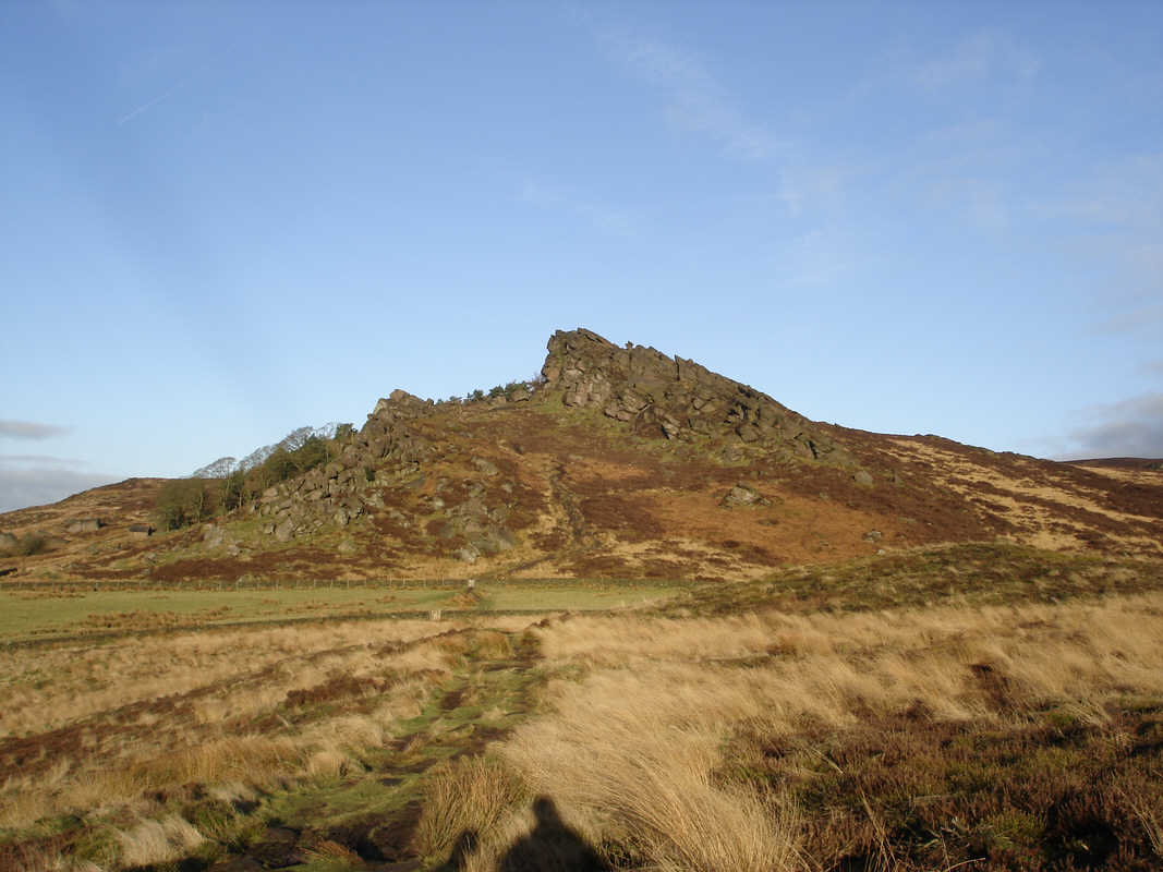 The Roaches, pictured from the base of Hen Cloud