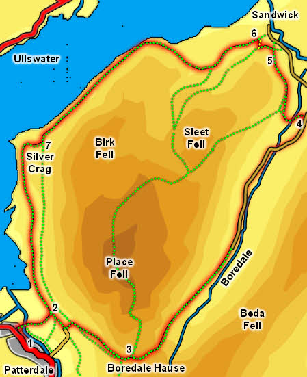 Map: Around Place Fell 
