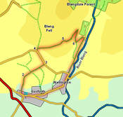 Map for walk from Gosforth to Blengdale