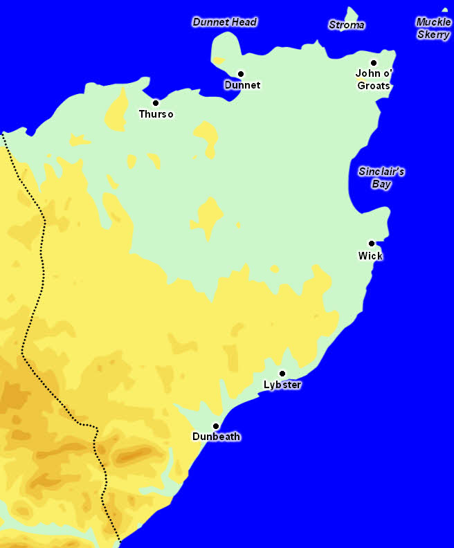 Clickable map for our guide to Caithness