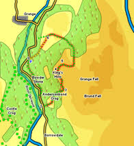 Map for ascent of King's How