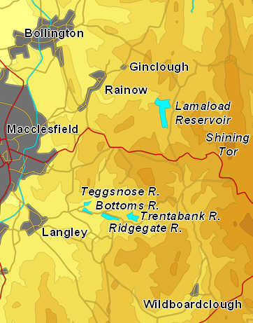 Peaks Map: Macclesfield and Shining Tor 