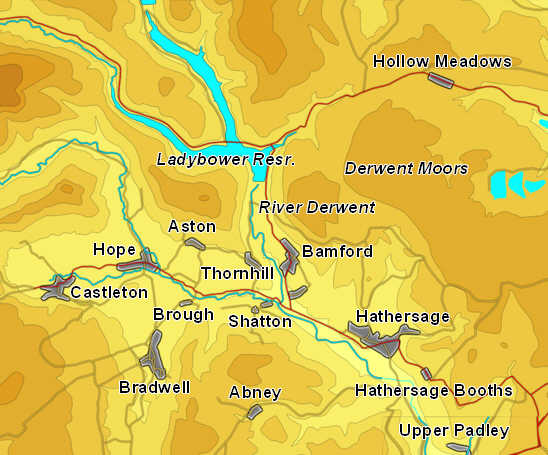 Peaks Map: Ladybower