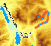 Map showing course of River Glenderamackin