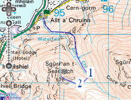 Map Sgurr an t-Searraich