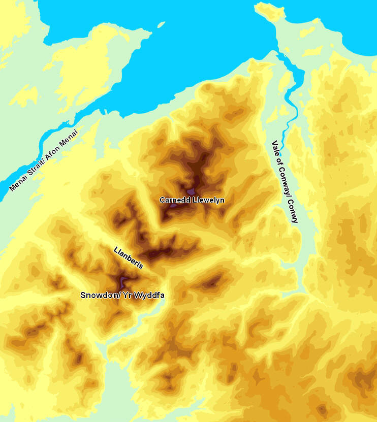 Contour Map of Snowdonia 