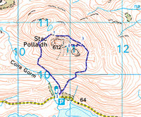 Map for our ascent of Stac Pollaidh