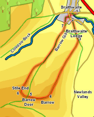 Barrow and Stile End Map