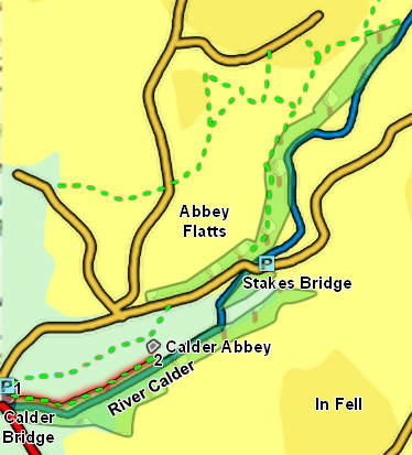 Walk along the Calder to the Abbey