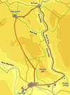 Map for walk in Dovedale