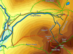Map for Scafell Pike via Corridor Route