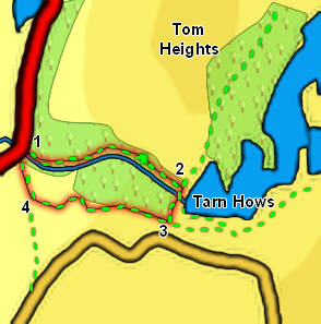 Map for Tarn Hows from the West