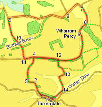 Map for walk from Thixendale