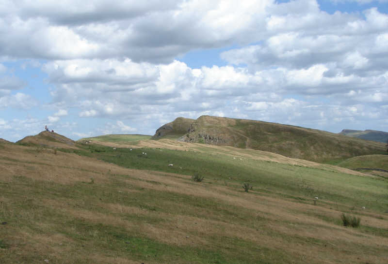 Hadrian's Wall on the ridges
