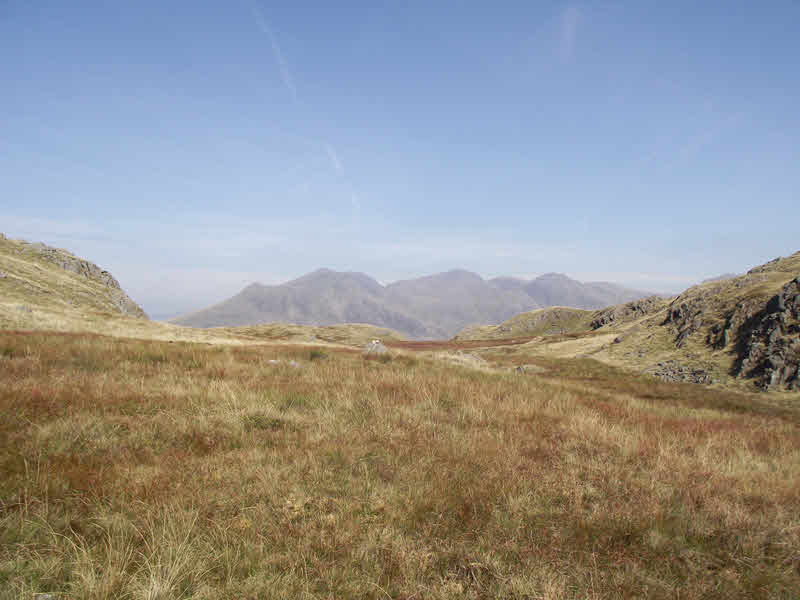 The Scafell Range seen from Hard Knott Fell 