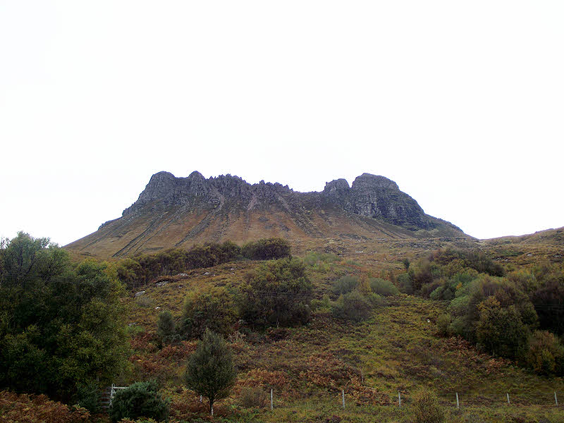 Stac Pollaidh seen from the road